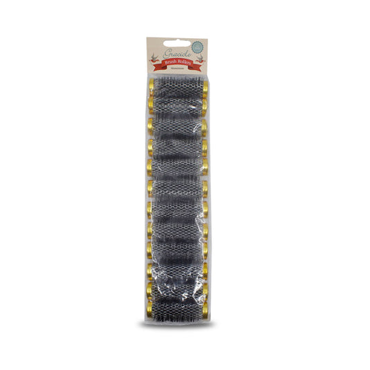 Grace 21mm Metal Brush Rollers Gold - Beautopia Hair & Beauty