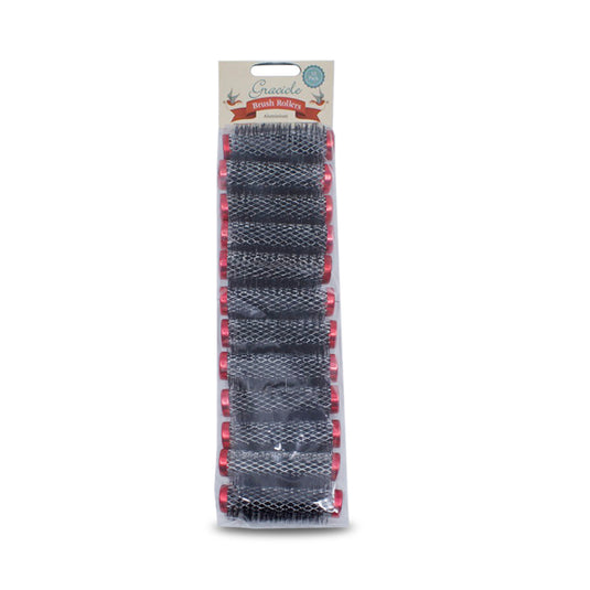 Grace 18mm Metal Brush Rollers Red