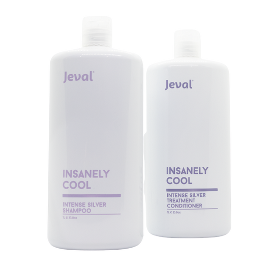 Jeval Insanely Cool Intense Silver Shampoo & Treatment Conditioner 1 litre - Beautopia Hair & Beauty