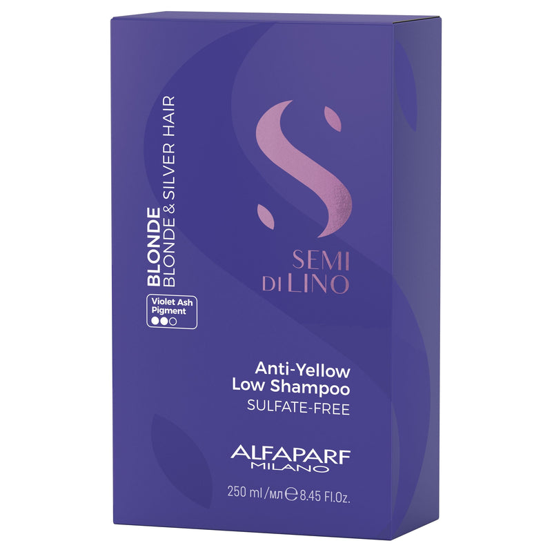 Load image into Gallery viewer, Alfaparf Milano Semi Di Lino Anti-Yellow Low Shampoo 250ml - Salon Style
