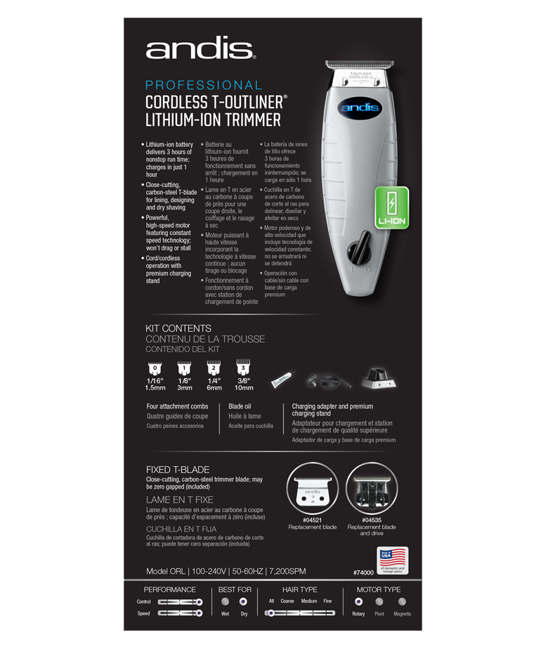 Load image into Gallery viewer, Andis Cordless T-Outliner Li Trimmer - Beautopia Hair &amp; Beauty
