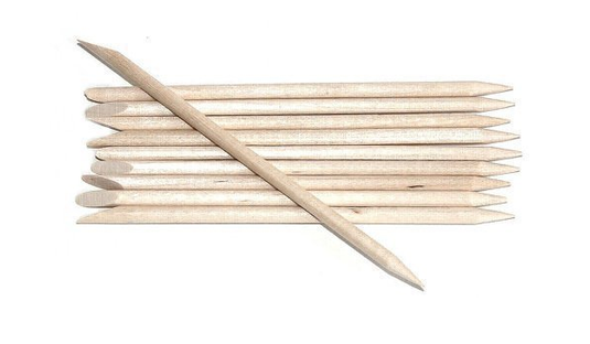 Pure Beauty Cuticle Sticks Point & Bevel 7 inch 10 pack