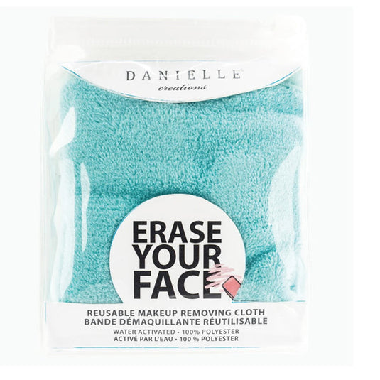 Danielle Creations Erase your Face Single Makeup Removing Cloth Turquoise - Beautopia Hair & Beauty