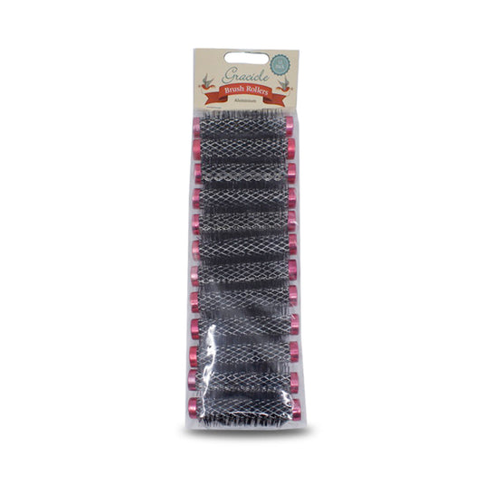 Grace 13mm Metal Brush Rollers Pink - Beautopia Hair & Beauty