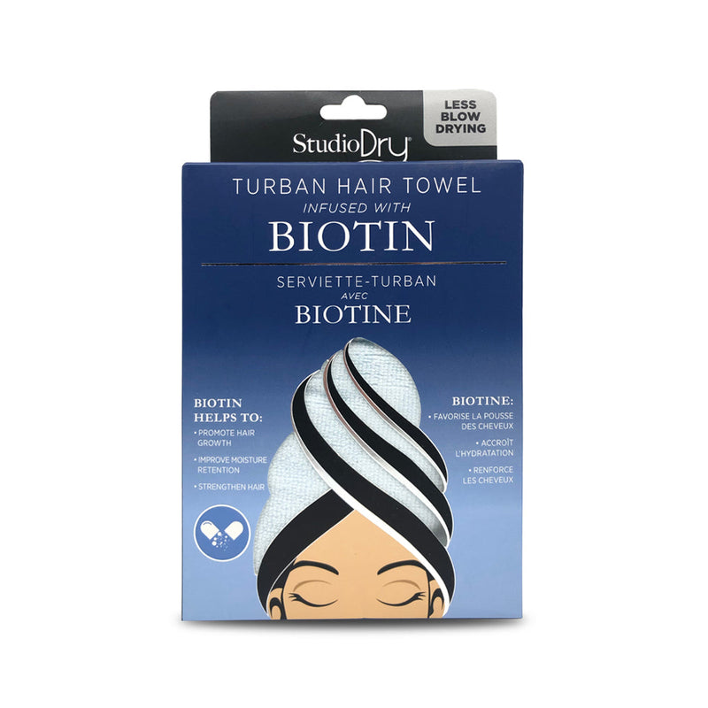 Load image into Gallery viewer, Studio Dry Biotin Infused Turban Hair Towel - Beautopia Hair &amp; Beauty
