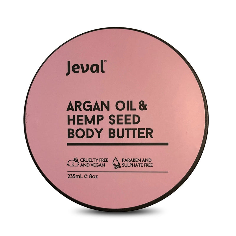 Load image into Gallery viewer, Jeval Argan Oil &amp; Hemp Seed Body Butter 235ml - Beautopia Hair &amp; Beauty
