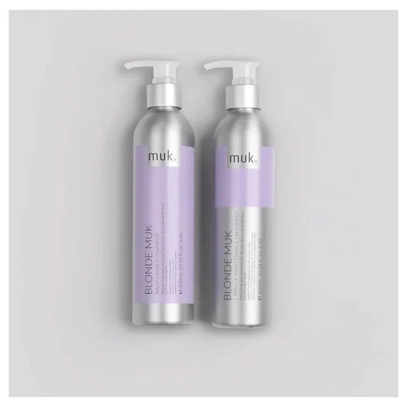 Load image into Gallery viewer, MUK Blonde Muk Toning Shampoo &amp; 1 Minute Treatment Duo 300ml
