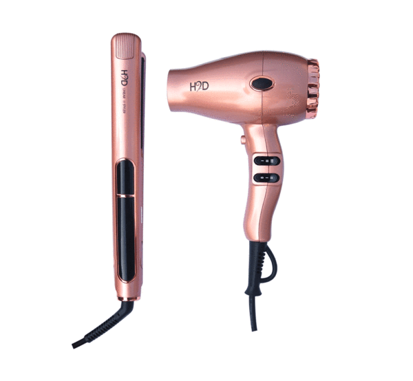 Load image into Gallery viewer, H2D Max Duo Rose Gold Hair Straightener and Dryer Set - Beautopia Hair &amp; Beauty
