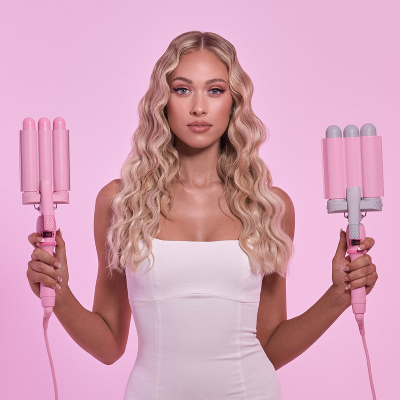 Load image into Gallery viewer, Mermade Pro Mini Waver Pink 25mm - Beautopia Hair &amp; Beauty
