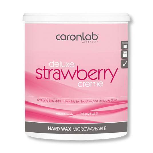 Caronlab Hard Wax Strawberry Creme 800g - Beautopia Hair & Beauty