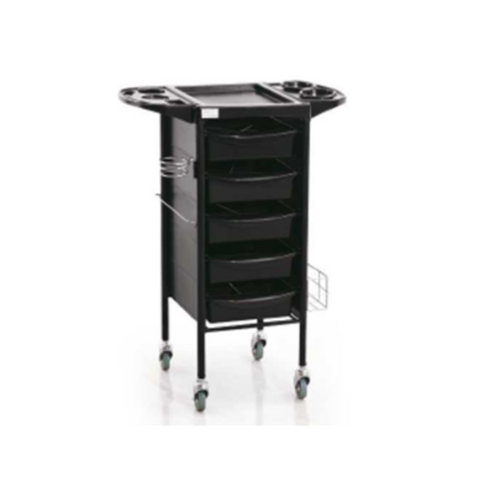 Beautopia Liza 5 Drawer Equipment Trolley Black