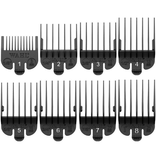 Wahl Black Attachment Combs 1-8 pack - Beautopia Hair & Beauty