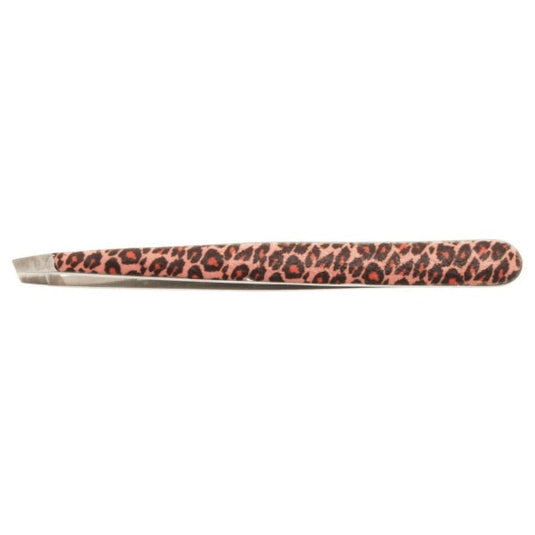 Focus Slanted Tweezer - Leopard - Beautopia Hair & Beauty