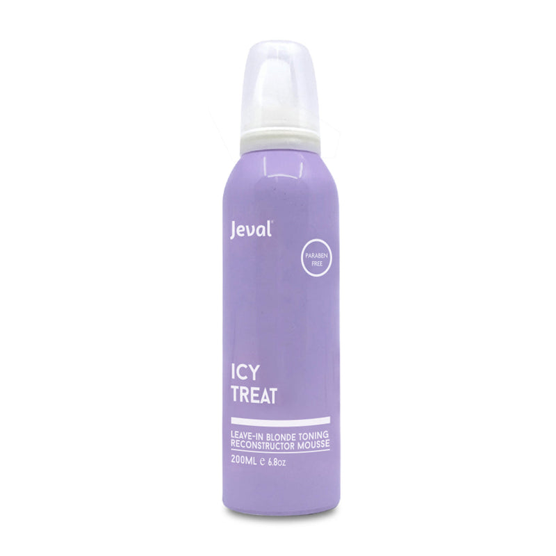 Load image into Gallery viewer, Jeval Icy Treat Leave-in Blonde Toning Reconstructor Mousse 200ml - Beautopia Hair &amp; Beauty
