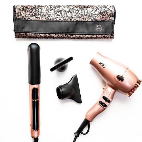 Load image into Gallery viewer, H2D Max Duo Rose Gold Hair Straightener and Dryer Set - Beautopia Hair &amp; Beauty
