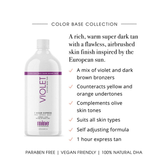 Mine Tan Violet 1 Hour Tan Solution 1 Litre - Beautopia Hair & Beauty