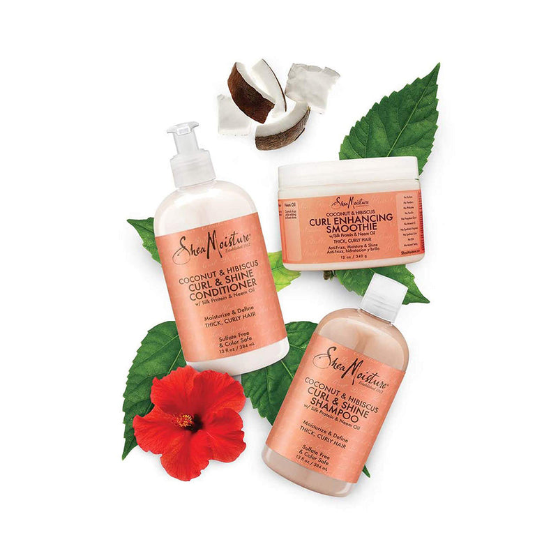 Load image into Gallery viewer, Shea Moisture Coconut &amp; Hibiscus Curl &amp; Shine Conditioner 384ml
