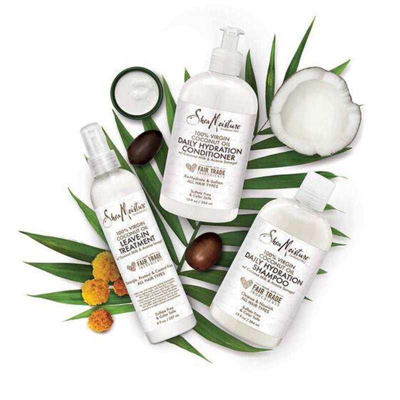 Load image into Gallery viewer, Shea Moisture 100% Virgin Coconut Oil Daily Hydration Shampoo 384ml
