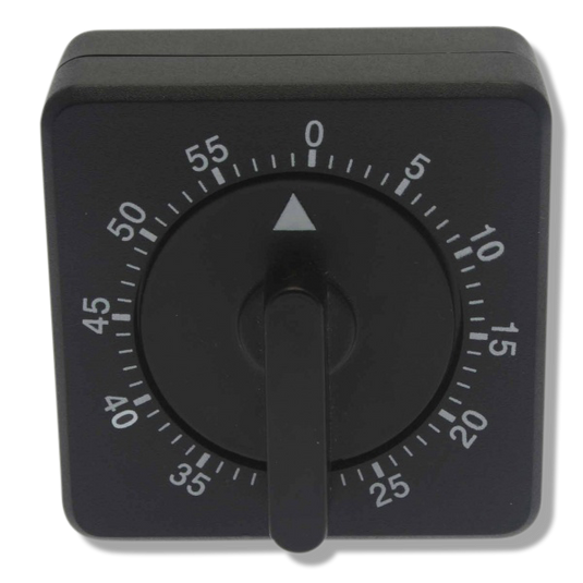 Mechanical Black Timer - Black-Beautopia Hair & Beauty Supplies-Beautopia Hair & Beauty