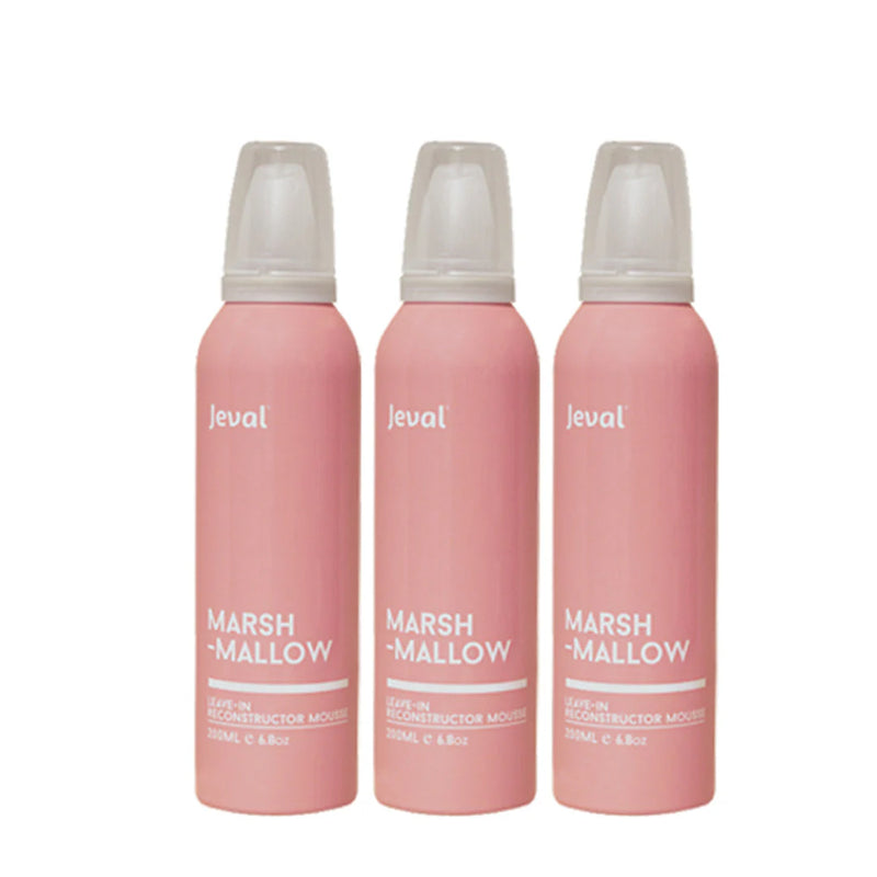 Load image into Gallery viewer, Jeval Infusions Marshmallow Leave-in Reconstructor Mousse 200ml 3 Pack
