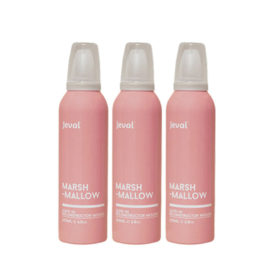 Jeval Infusions Marshmallow Leave-in Reconstructor Mousse 200ml 3 Pack