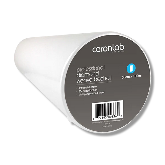 Caronlab Diamond Weave White Perforated Bed Roll 60cm x 100m