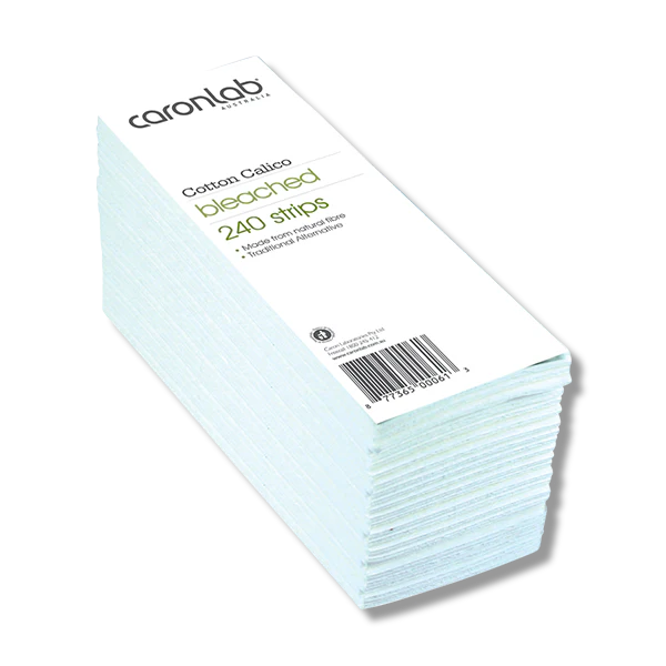 Load image into Gallery viewer, Caronlab Cotton Calico White Bleached Strips 240 Pack
