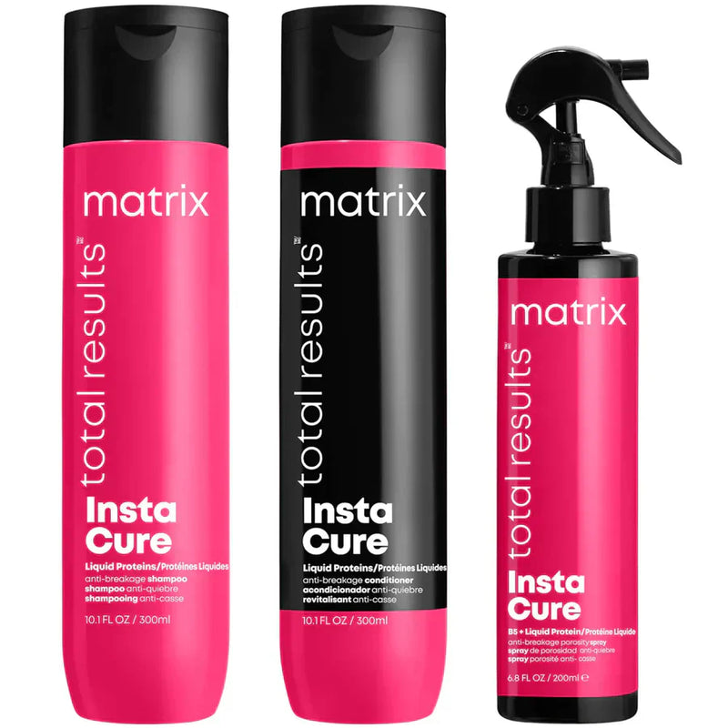 Load image into Gallery viewer, Matrix Total Results Instacure Anti-Breakage Shampoo, Conditioner &amp; Porosity Spray Trio
