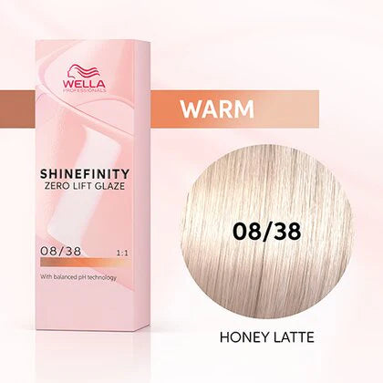 Load image into Gallery viewer, Wella Shinefinity 08/38 Honey Latte 60ml
