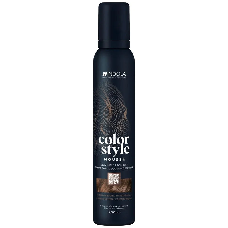 Load image into Gallery viewer, Indola Colour Style Mousse Medium Brown 200ml
