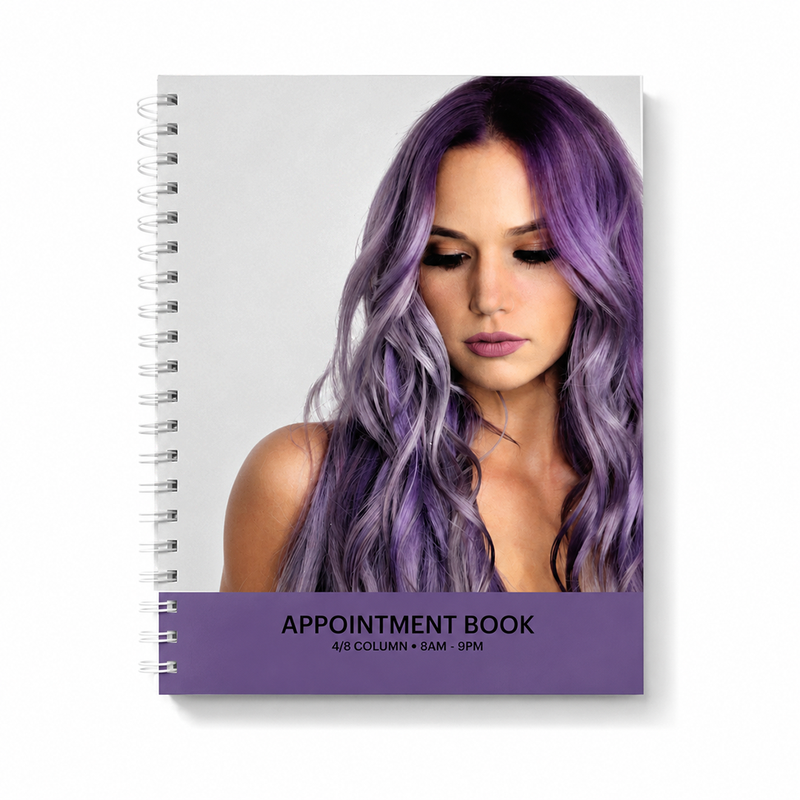 Load image into Gallery viewer, Santorini Appointment Book 4-8 Column 100 pages A4 Purple Model
