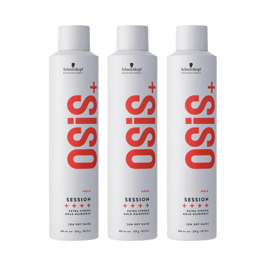 Schwarzkopf OSIS + Session Extra Strong Hold Hairspray 300ml Trio Pack