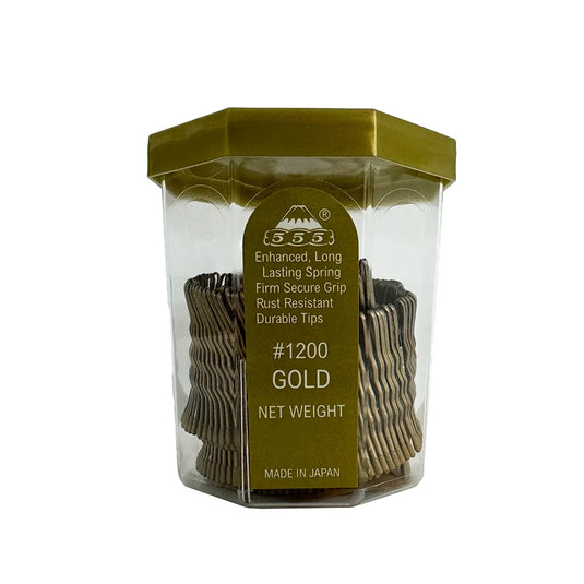 555 Bobby Pins No.1200 Gold 100g