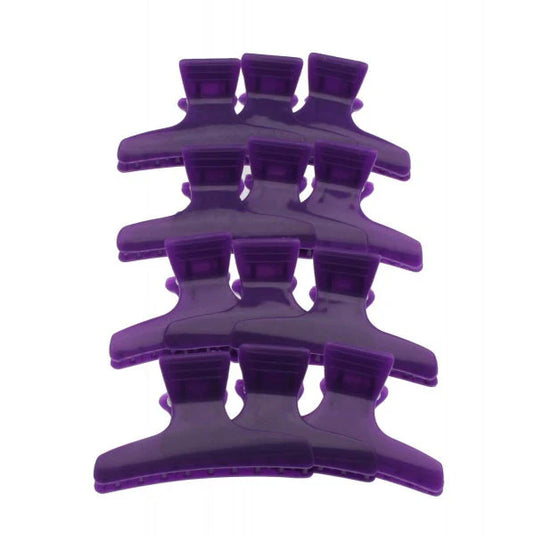 Santorini Butterfly Clips Purple 12pk