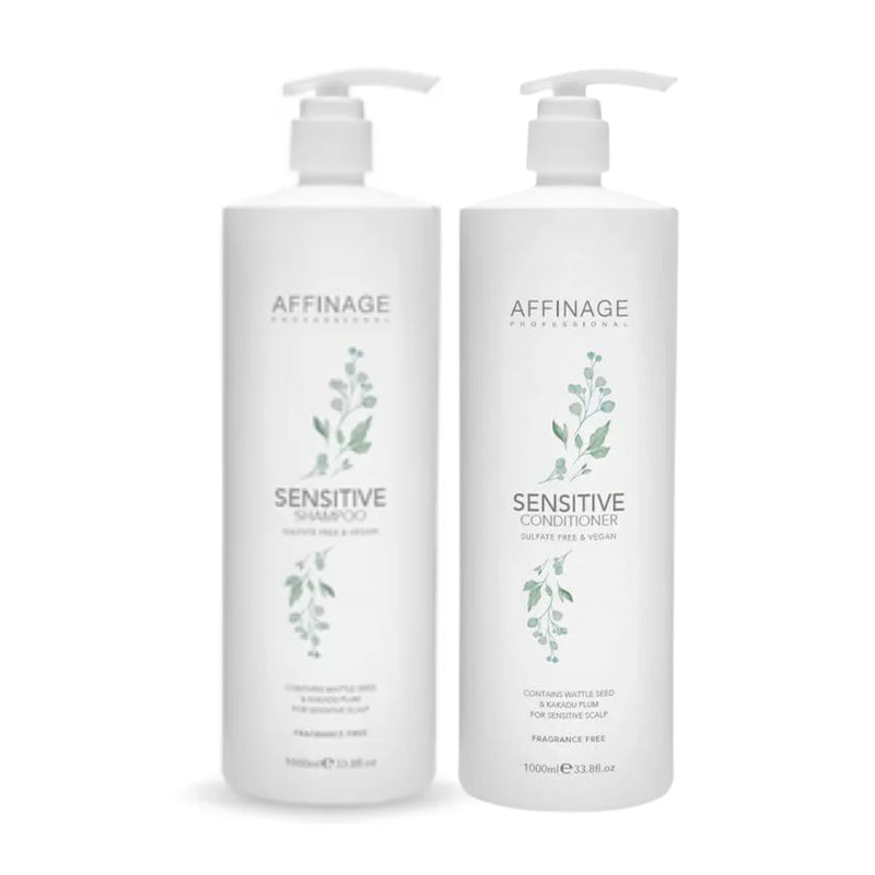 Load image into Gallery viewer, Affinage Sensitive Shampoo &amp; Conditioner 1 Litre Duo
