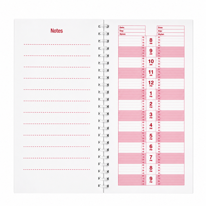 Load image into Gallery viewer, Santorini Appointment Book 2-4 Column 100 pages Narrow Pink Model
