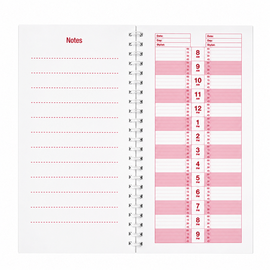 Santorini Appointment Book 2-4 Column 100 pages Narrow Pink Model
