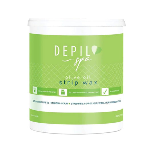 Depilspa Olive Oil Microwaveable Strip Wax 800ml