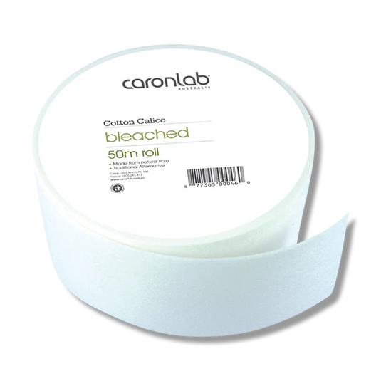Caronlab Cotton Calico White Bleached Roll 50m