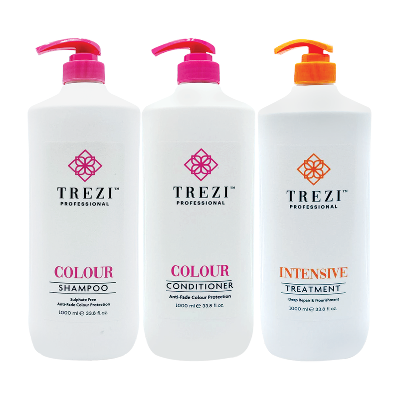 Load image into Gallery viewer, Trezi Colour Shampoo, Conditioner &amp; Intensive Treatment Trio 1 Litre
