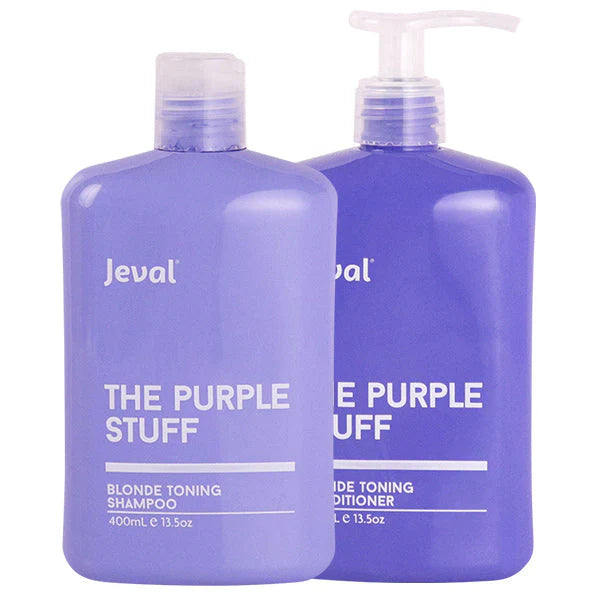 Load image into Gallery viewer, Jeval The Purple Stuff Blonde Shampoo &amp; Conditioner Duo 400ml

