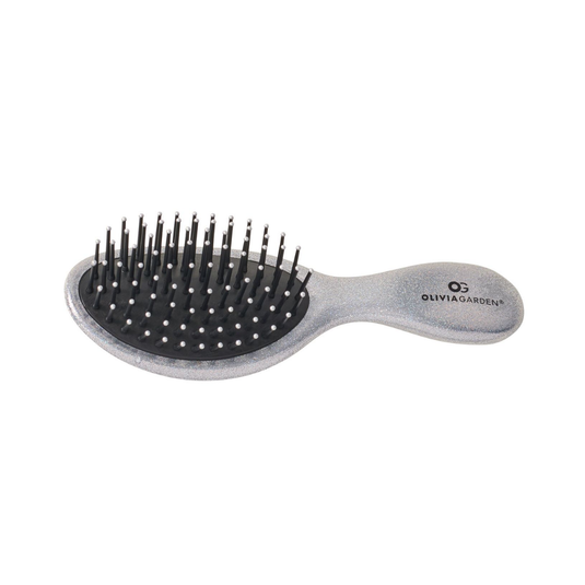 Olivia Garden Holiday Glam 2026 Mini Detangler Brush Silver