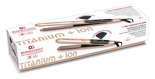Olivia Garden Titanium + Ion Hair Straightener 25mm Rose Gold