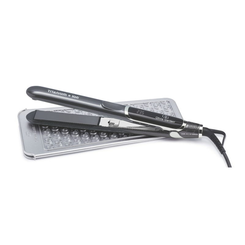 Load image into Gallery viewer, Olivia Garden Titanium + Ion Hair Straightener 25mm Black
