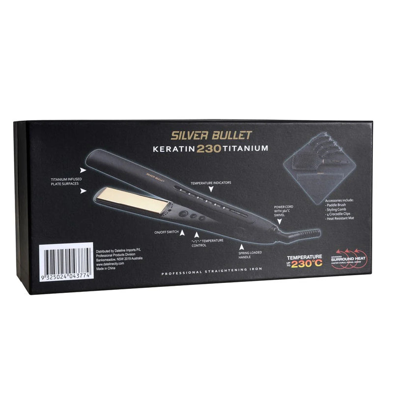 Load image into Gallery viewer, Silver Bullet Keratin 230 Gold Titanium Hair Straightener 25mm
