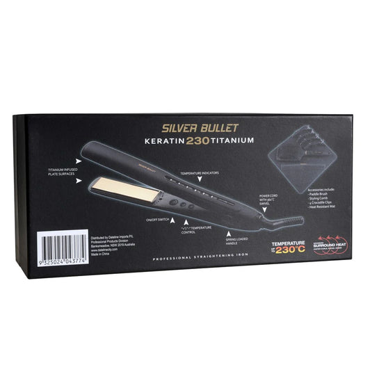 Silver Bullet Keratin 230 Gold Titanium Hair Straightener 25mm