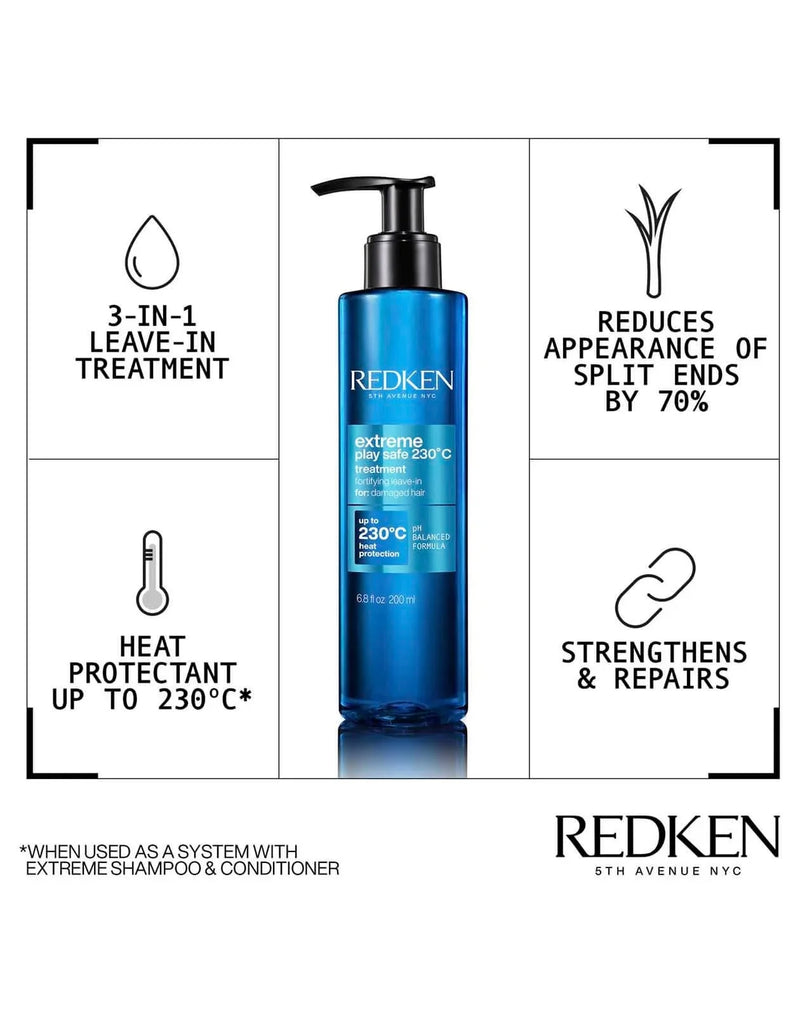 Load image into Gallery viewer, Redken Extreme Play Safe 3-in-1 Leave-In Treatment 200ml
