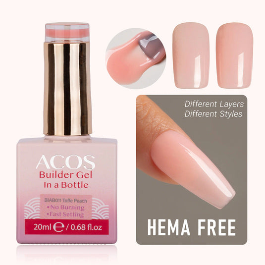 Acos Hema Free Brush-on Builder Gel In A Bottle 011 Toffee Peach 20ml