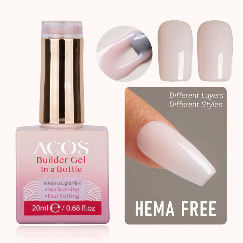 Load image into Gallery viewer, Acos Hema Free Brush-on Builder Gel In A Bottle 013 Light Pink 20ml
