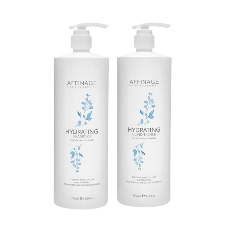 Load image into Gallery viewer, Affinage Hydrating Shampoo &amp; Conditioner 1 Litre Duo
